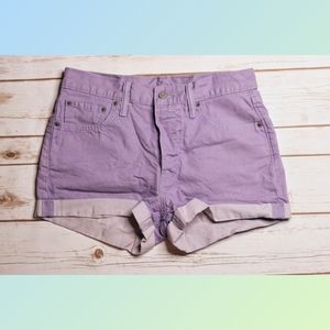 Levi's Strauss & Co. Purple Jean Shorts